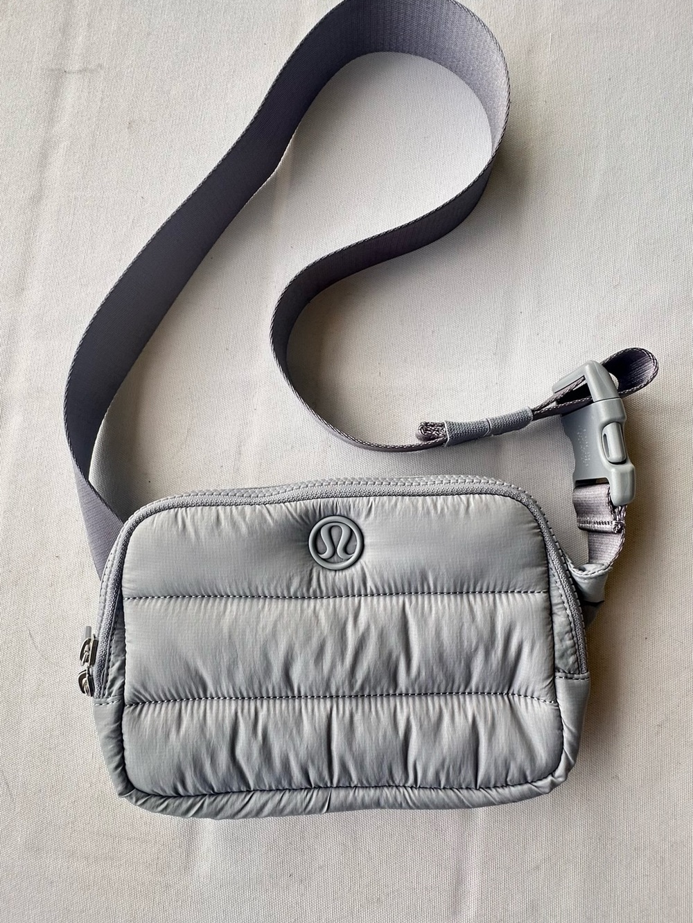 lululemon athletica Light Gray Quilted Belt Bag